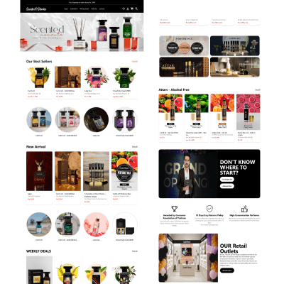 Scent Aura - Ecommerce Frontend Web Clone